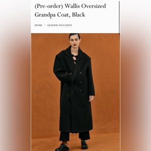 Source Unknown Oversized Double Breasted Coat